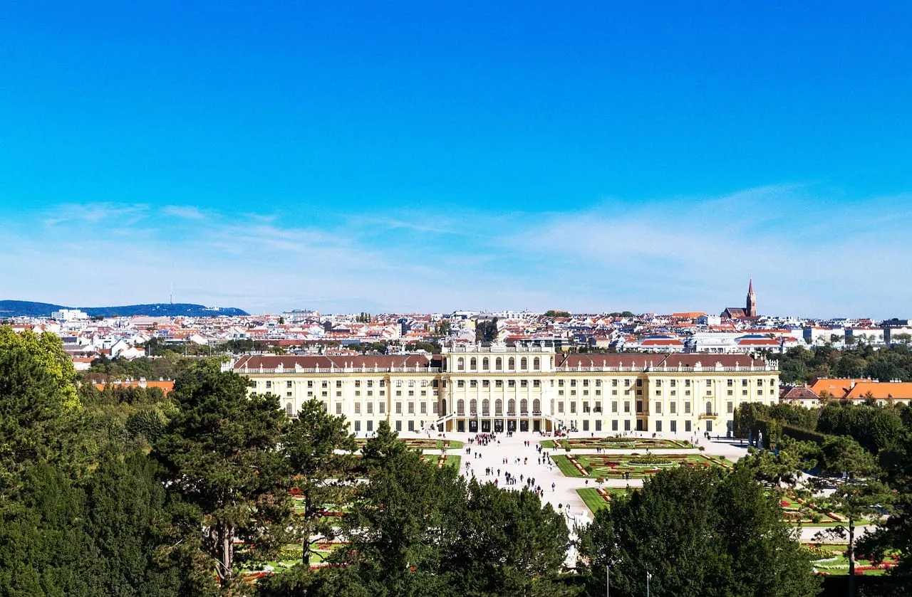 El palacio y Viena vistos desde la colina